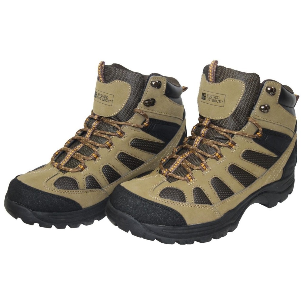 Rugged Outback Mens Size 11 Ridge Mid Rise Brown Hiking Boots SAME DAY SHIP NEW